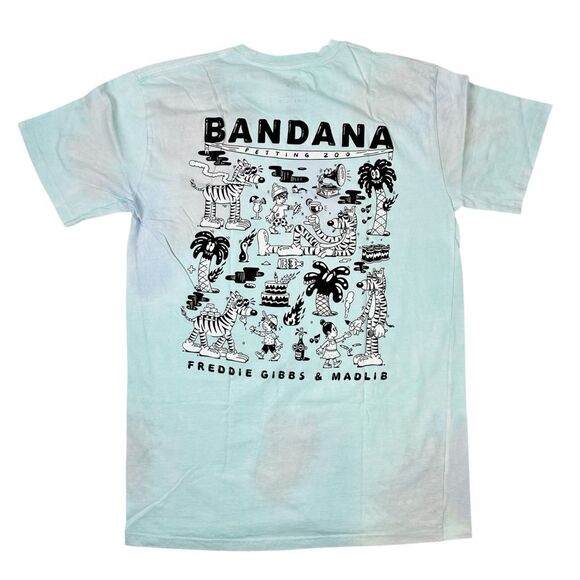 MADLIB Freddie Gibbs Steven Harrington Bandana Album T-Shirt L MADGIBBS Tie Dye - Picture 1 of 6